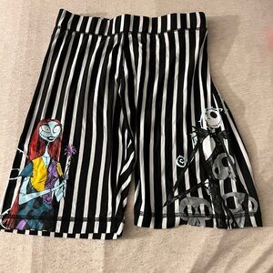 Disney Black and White Striped Character Shorts